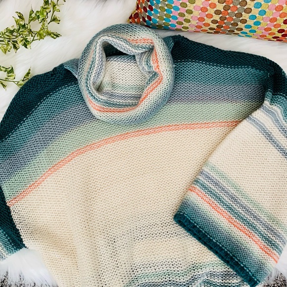 Anthropologie Ombre Cowl Neck Sweater Small - Picture 12 of 12
